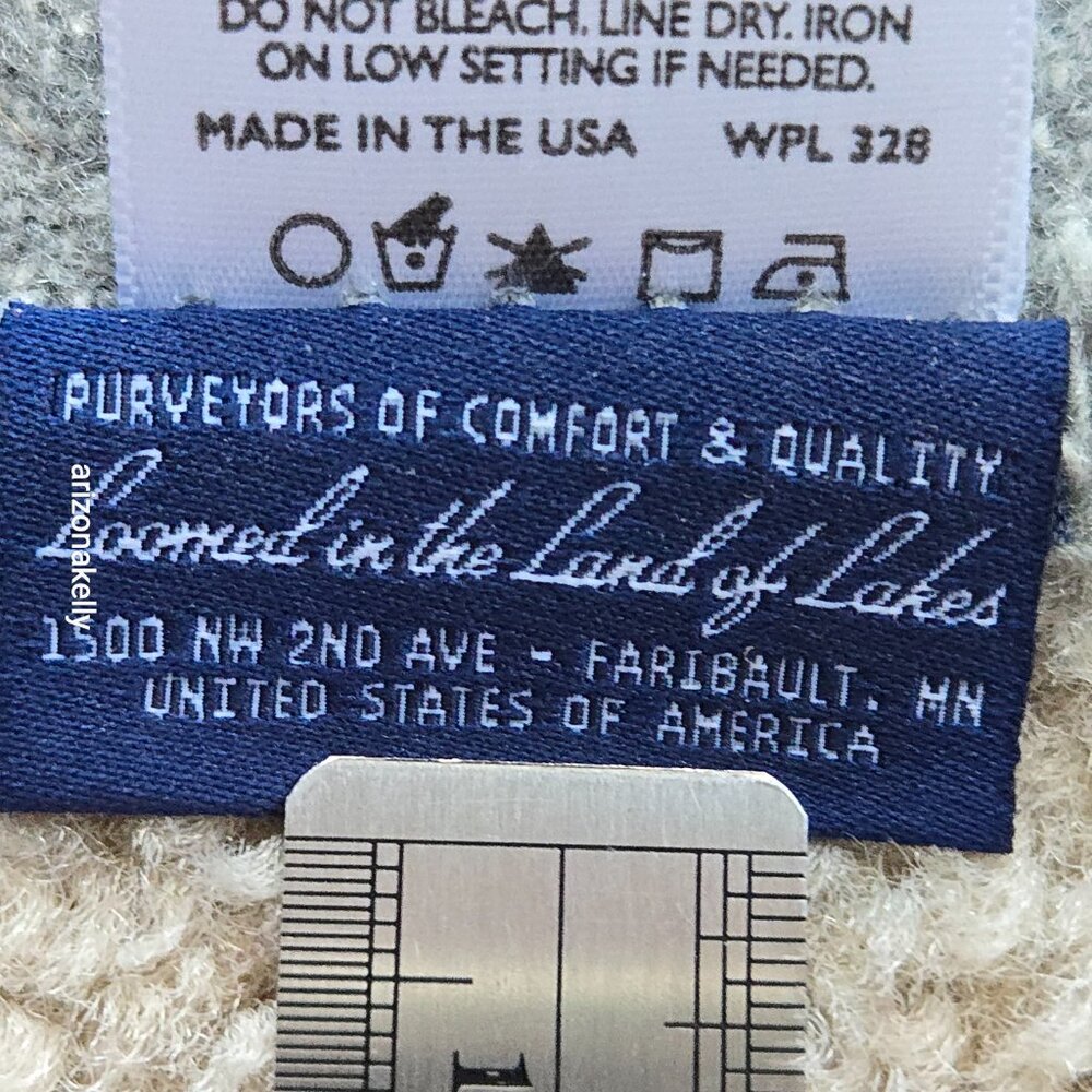 Faribault Woolen Mills Revival Stripe Scarf in Grey Multi Wool 80/Cotton 20 - Picture 6 of 9